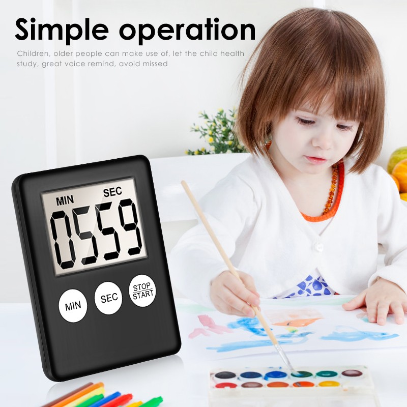 LCD Digital Large Kitchen Cooking Timer Count-Down Up Clock Alarm Magnetic gallery
