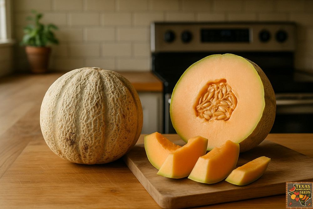 40 Heirloom Schoons Hardshell Melon Seeds Rare Old Timey Cantaloupe - 4-5 Pounds
