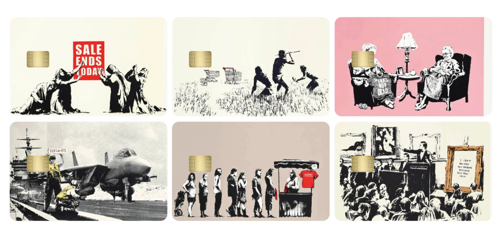 Banksy 'Flower Thrower' Sticker (6-Pack) | Street Art Graffiti Credit Card Skin gallery