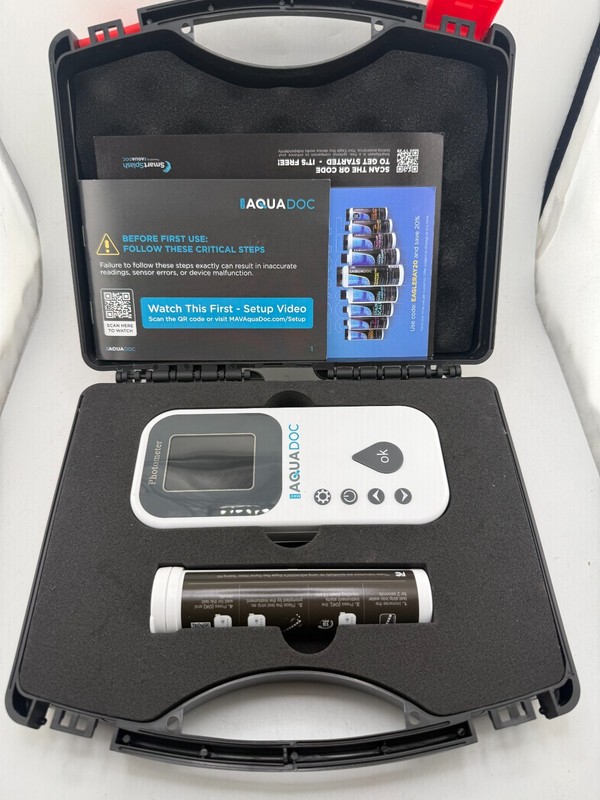 AquaDoc Eagle Ray Digital Pool Spa Water Testing Kit Chlorine PH Bromine Hardnes gallery