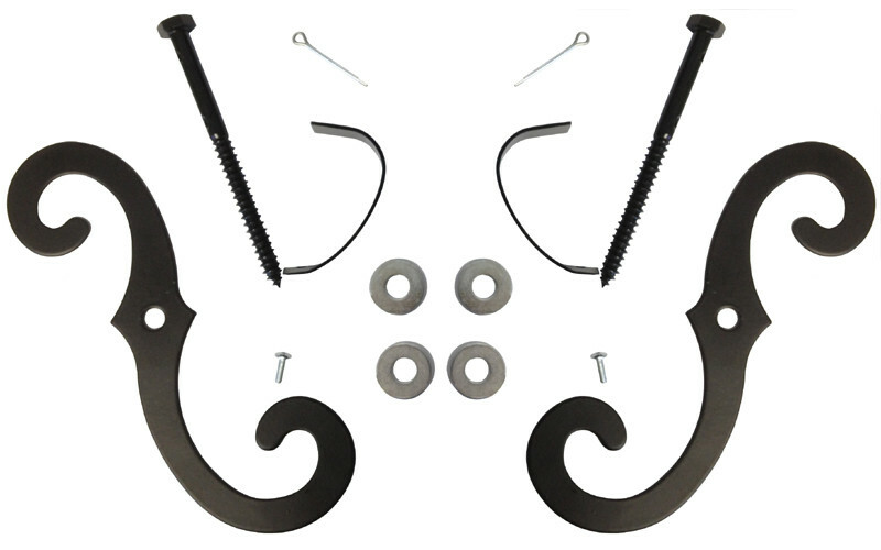 House Guard Hardware 7" Window Shutter Dogs (set of 2) Dog S-Hooks black finish gallery