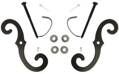 House Guard Hardware 7″ Window Shutter Dogs (set of 2) Dog S-Hooks black finish