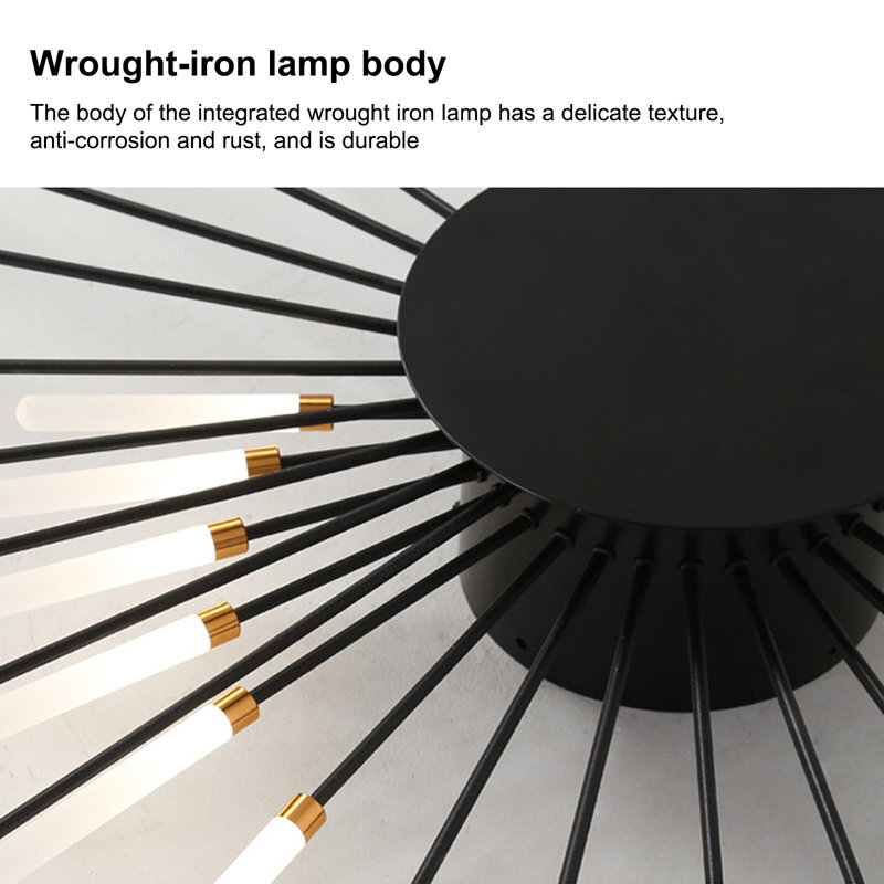 42 Heads Black Modern LED Ceiling Light,Flush Mount Ceiling Lamp for Dining Room gallery