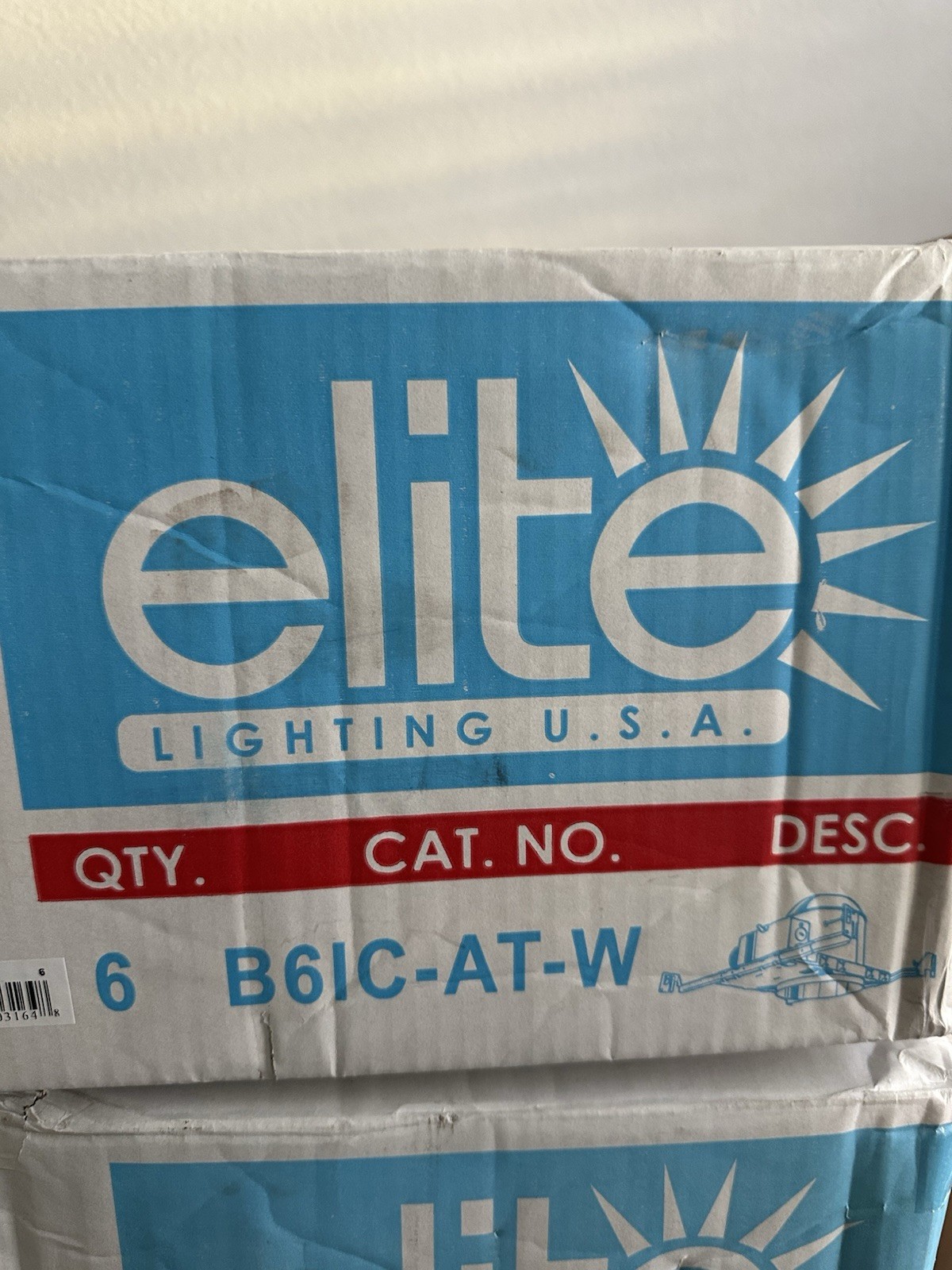 Elite B6IC-AT-W. 6 PACK, Ceiling Mount Recessed Housing. 6” gallery