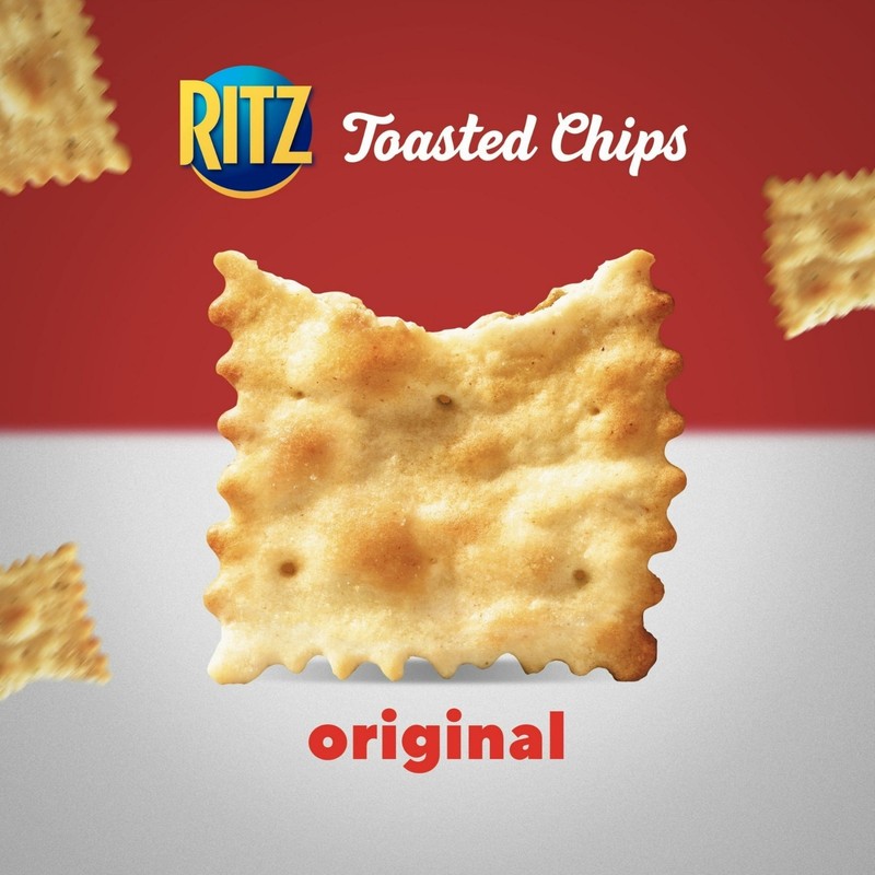 RITZ Toasted Chips Original Crackers, Party Snacks, 8.1 oz gallery