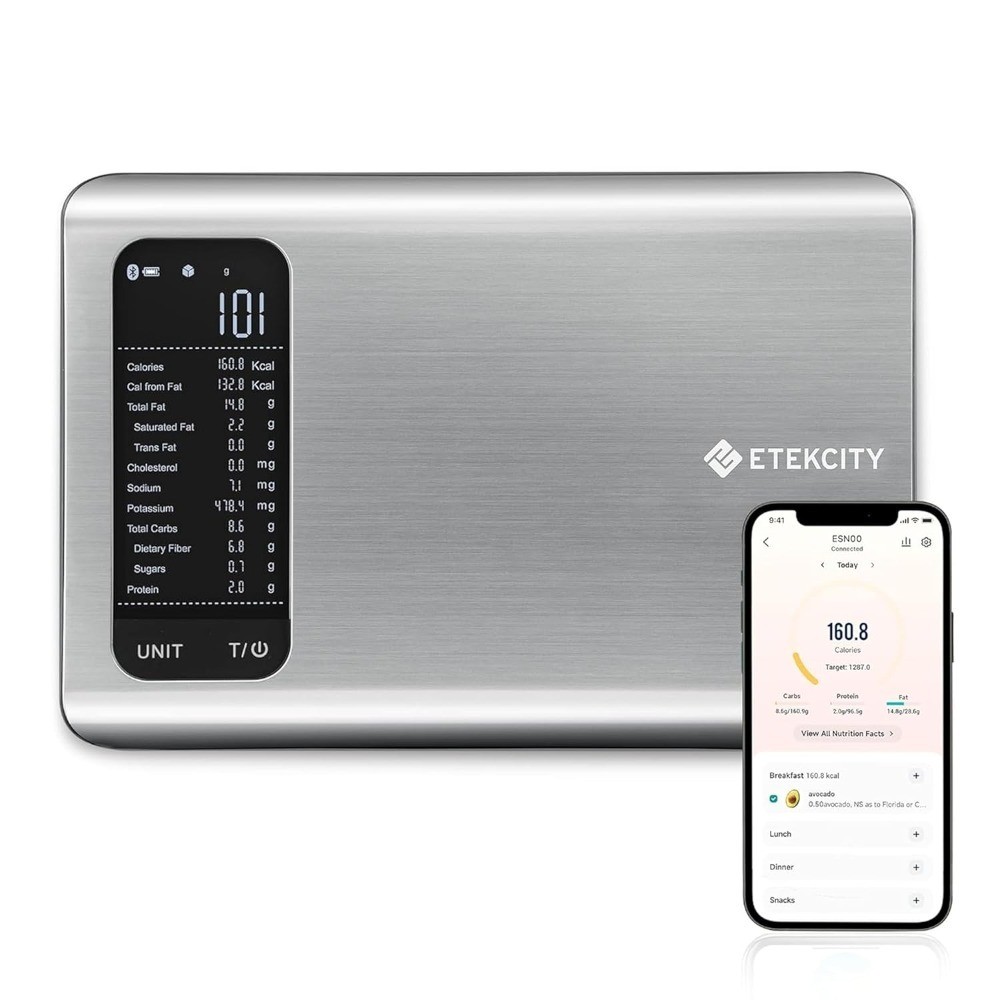 Smart Food Kitchen Scale with Nutritional Calculator, Free App with 19 gallery