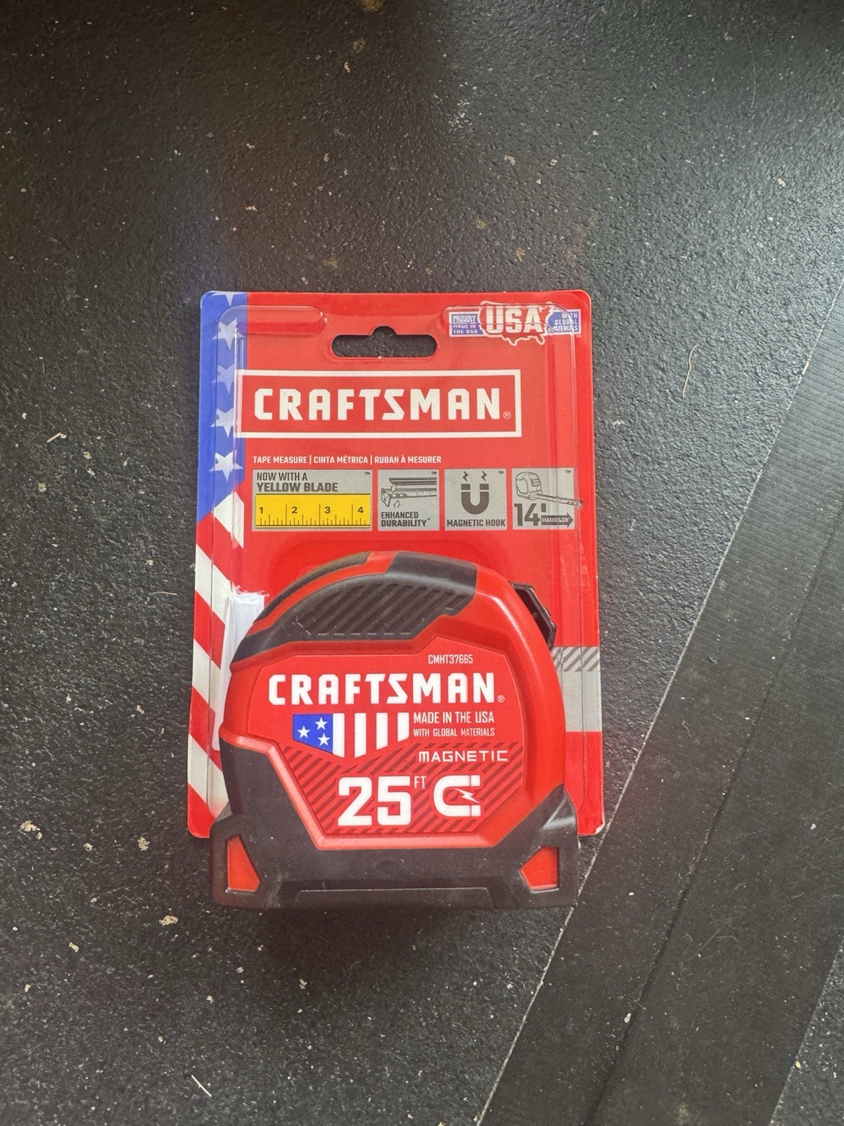 Craftsman CMHT37665 Magnetic Measuring Tape, 25 ft x 1-1/4 in, Extra Wide Blade gallery
