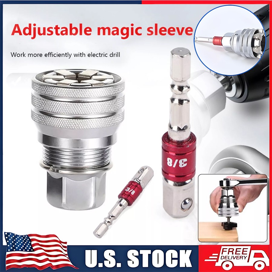 10-19mm Universal Socket Tool Adjustable Multifunction Wrench Sleeve Adapter Kit gallery