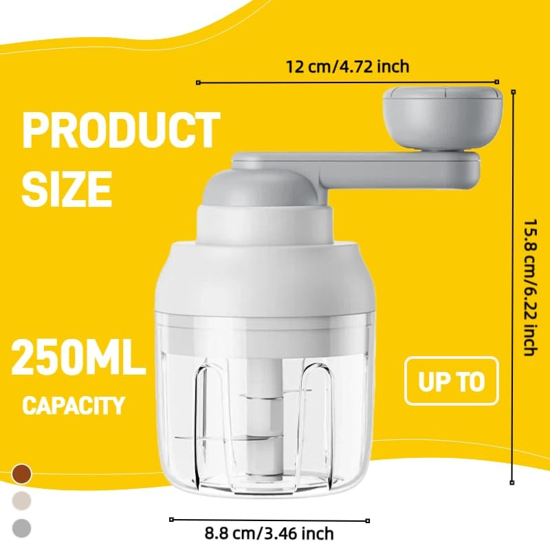 Multi-Functional Manual Food Processor Vegetable Chopper, Hand-Powered handle... gallery