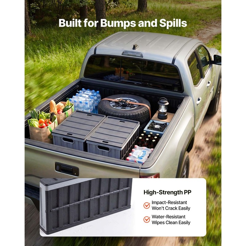 2-Pack 65L Collapsible Bins, Stackable, 84lb Capacity, Fold Flat gallery