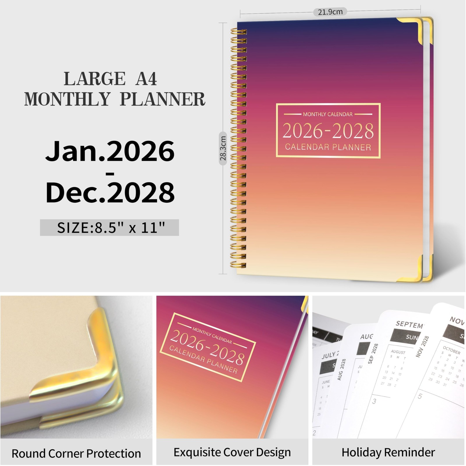 Monthly Planner 2026-2028, 2026 Calendar 36 Months Planner, Jan. 2026 - Dec. ... gallery