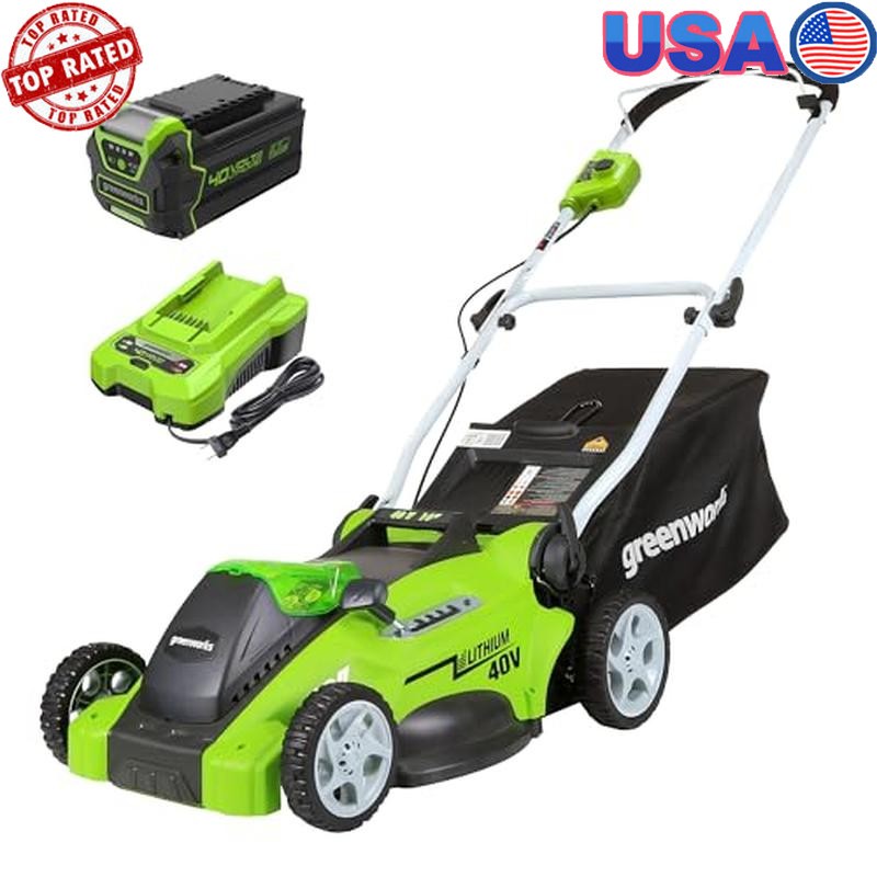 40V Cordless Lawn Mower 16 In Lightweight Easy Start 2-In-1 Battery Included New gallery