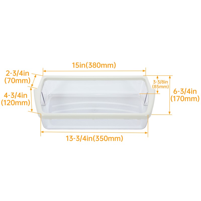 New Door Shelf Bin For Whirlpool Refrigerator WRS325FDAM04 WRS325FDAM01 White gallery