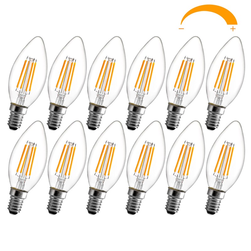 BRIMAX E12 LED Candle Light Bulbs Candelabra Chandelier Bulb Replacement 40W 60W gallery