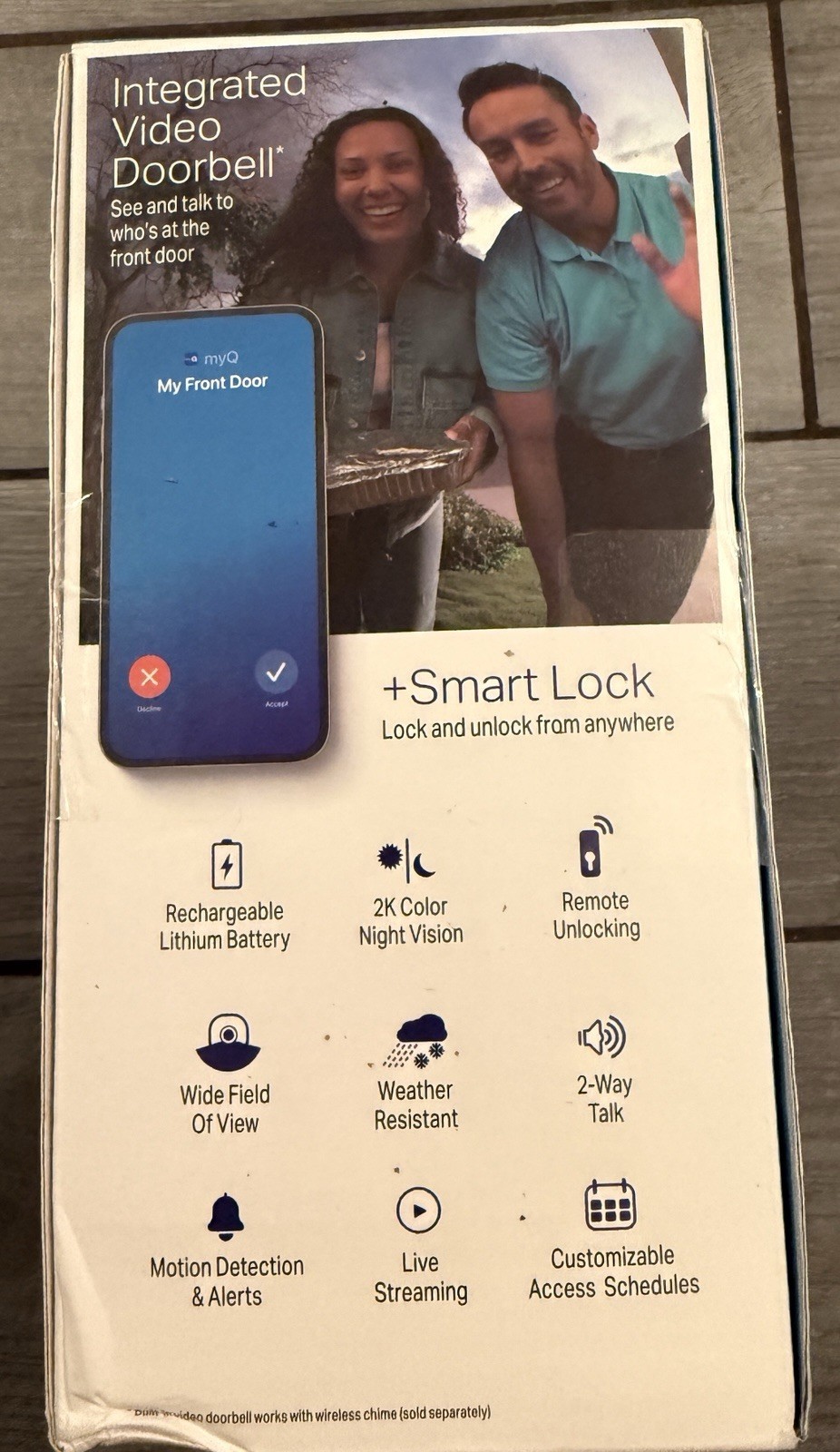 myQ Secure View™ 3-in-1 Smart Lock with 2K HDR Video Doorbell Camera gallery