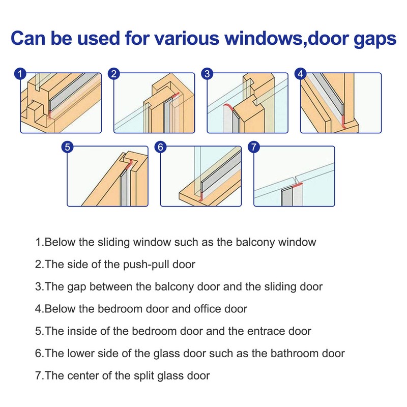 Door Draft Stopper Seal Under Bottom Strip Self Adhesive Weather Stripping Tape gallery