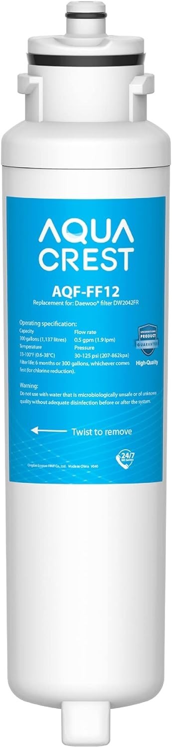AQUACREST DW2042FR-09 Refrigerator Water Filter, Compatible with DW2042FR, (2) gallery