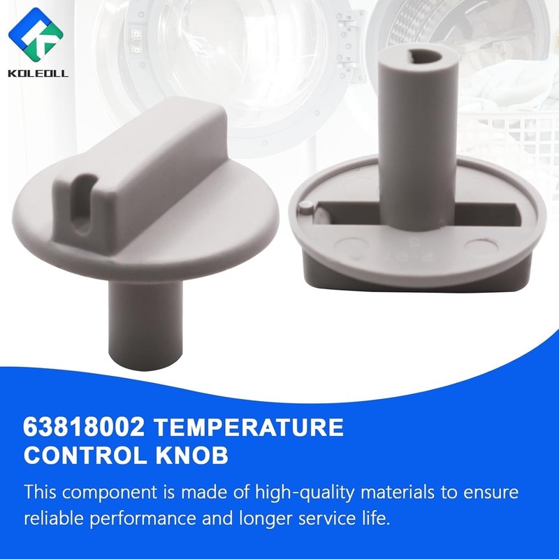 Durable Ivory-White Temp Control Knob, 1.5 Inch Replacement Part for Appliances gallery