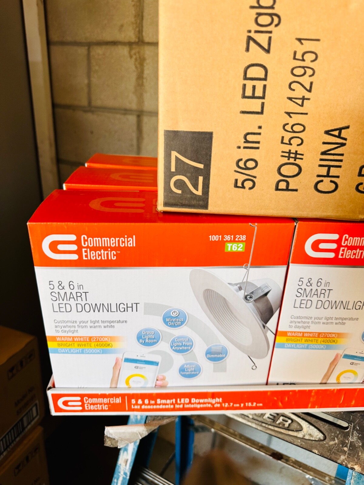 6 pack T62 Commercial Electric Smart LED Zigbee Downlight 5 in. & 6 in. Lighting gallery