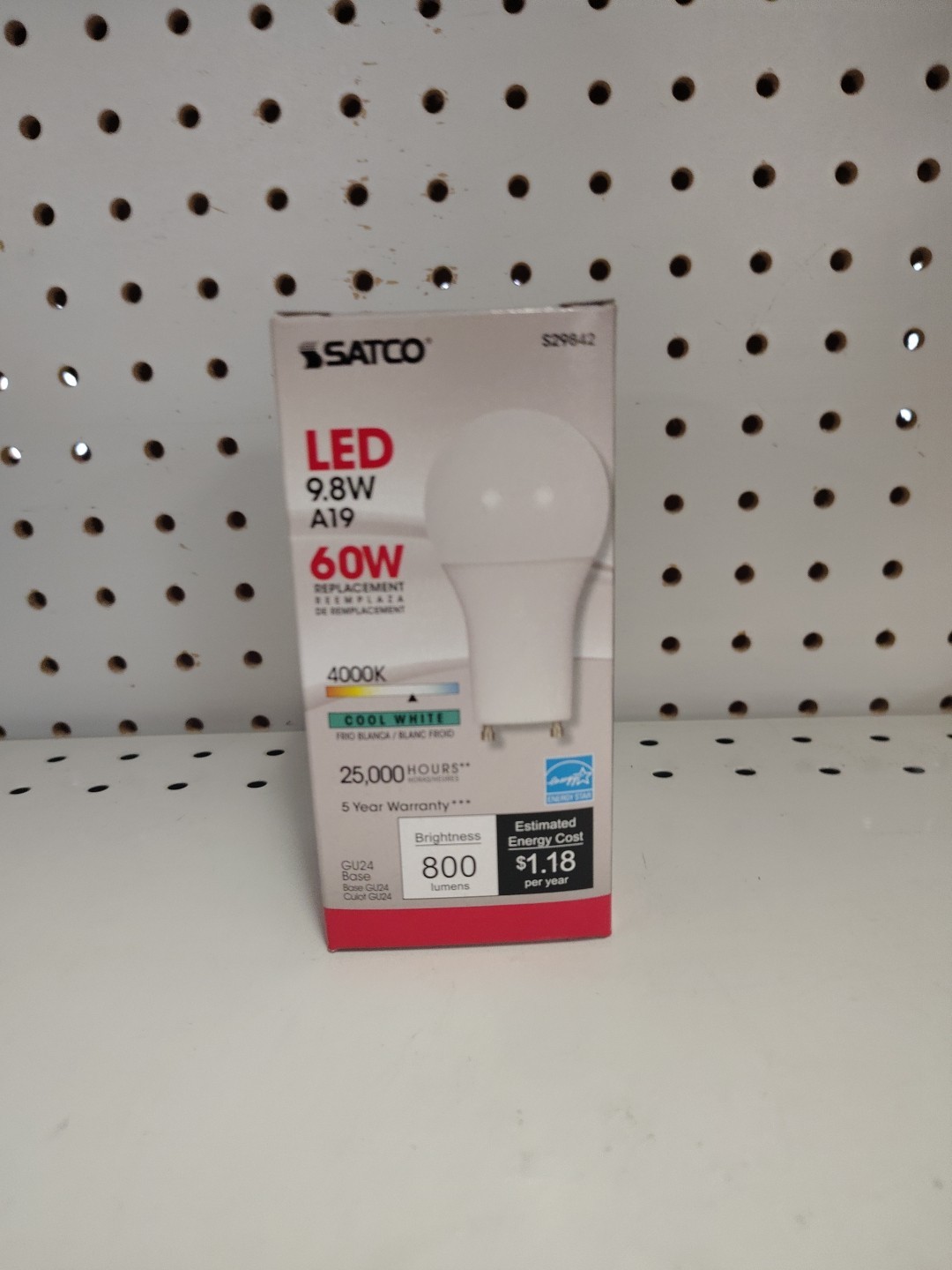(6 Pack) 9.8W =60W Dimmable A19 LED 40K Cool White 60W Equivalent GU24 Base Bulb gallery