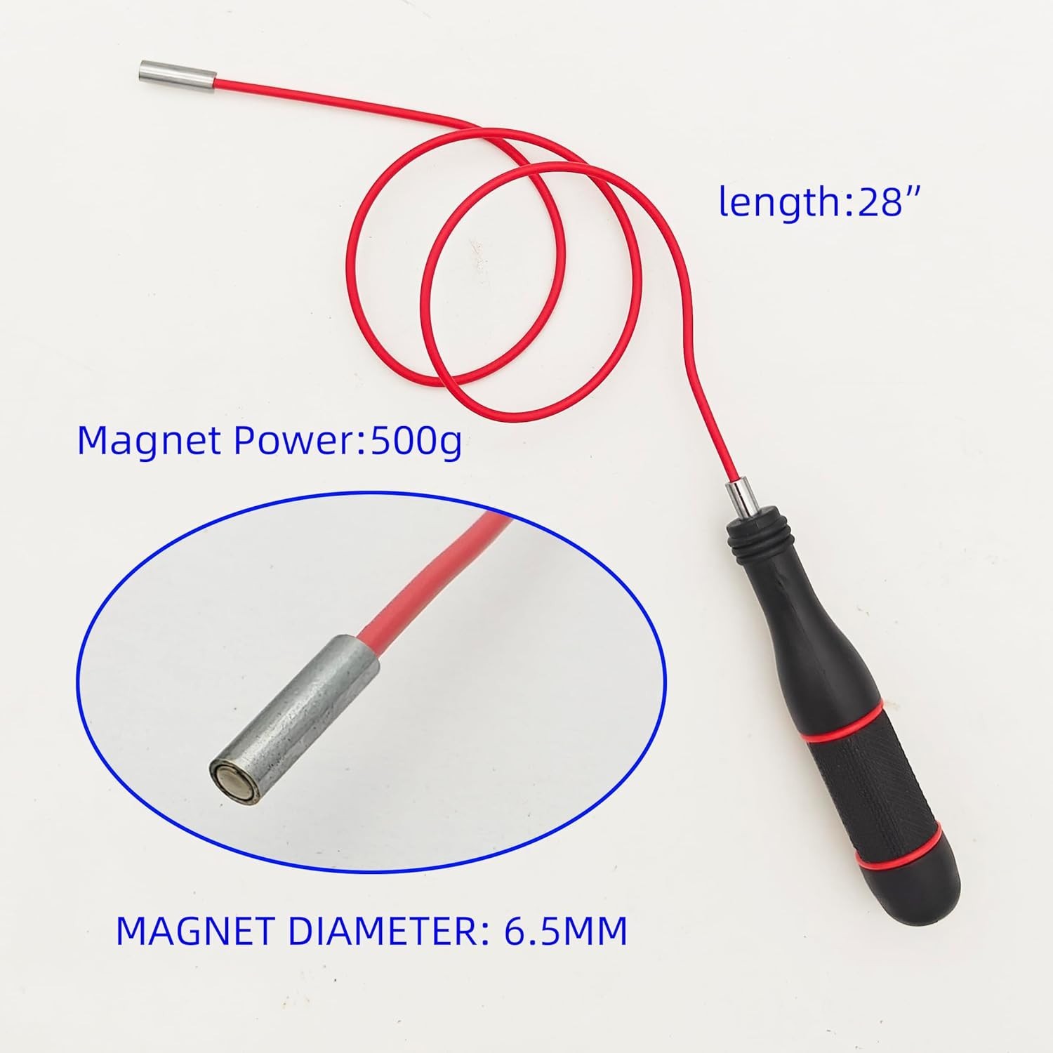 GUTIMORE Flexible Magnetic Pickup Tool set, 50g(4mm)&500g(6.5mm), 28"... gallery