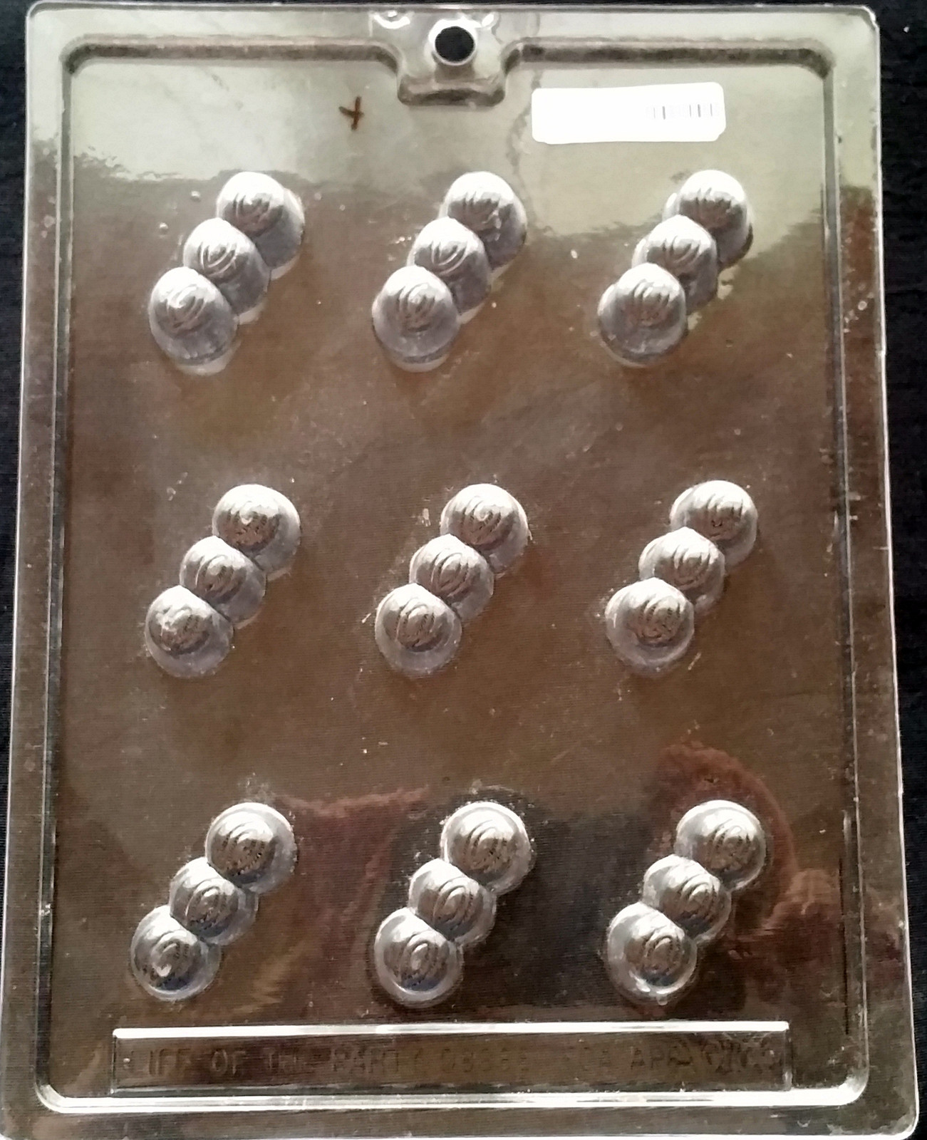 Bite-Sized Triple Round Bon-Bon Filled Chocolate Plastic Candy Mold LOP AO-100 gallery