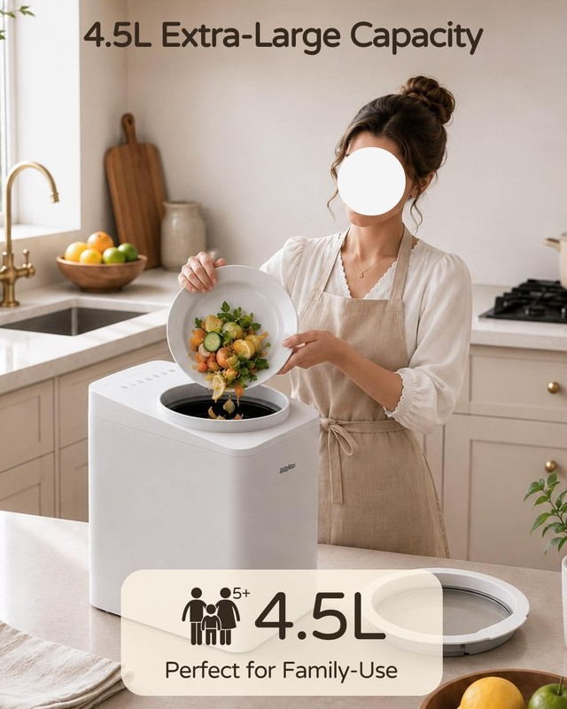 4.5L Large Electric Kitchen Composter & Food Recycler... gallery
