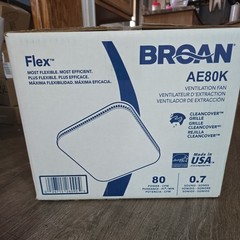 Broan AE80K Nutone Ventilation Fan FLEX HVAC Heating and Air Conditioning