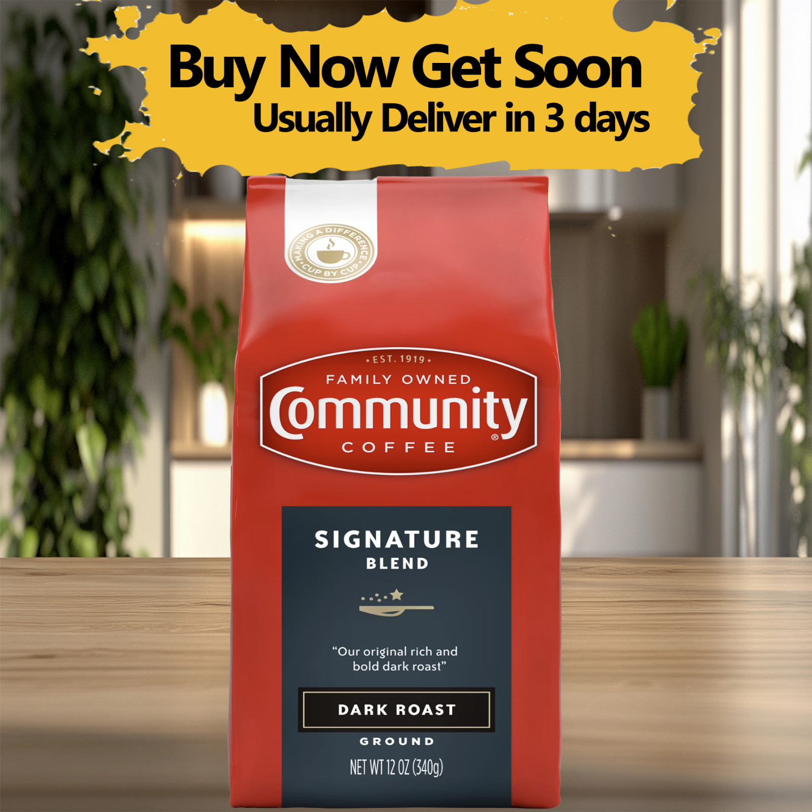Community Coffee Breakfast Blend Medium Roast Ground Coffee 12oz Carton gallery