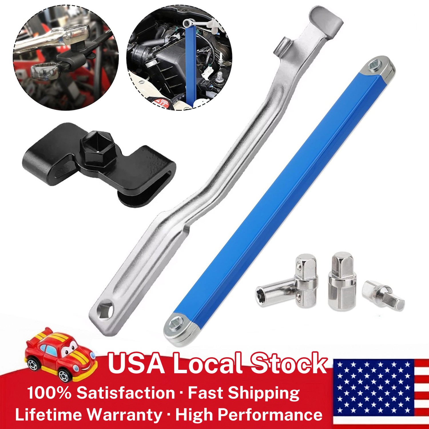 3pcs/set Wrench Extender Tool 1/2" Torque Adaptor 15'' Offset Extension Wrench gallery