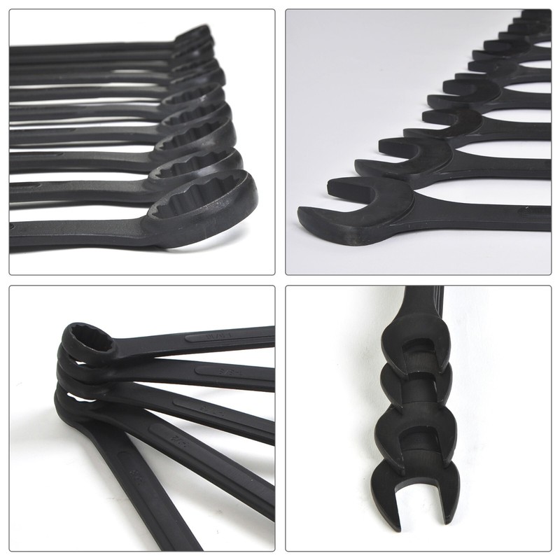 10 PIeces SAE Black-Oxide Jumbo Combo Wrench Set 1-5/16 Inch to 2 Inch Wrench gallery