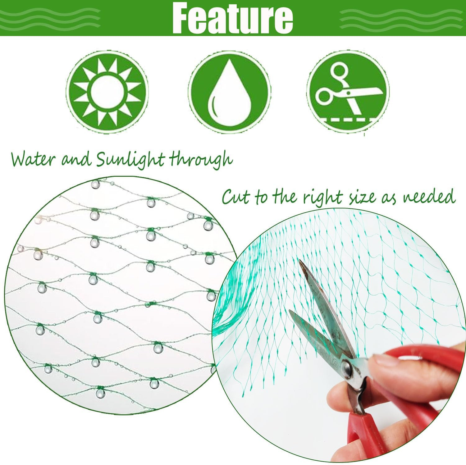 13X33Ft Garden Bird Netting Protection Bird Fence Plant Mesh Net for Poultry gallery