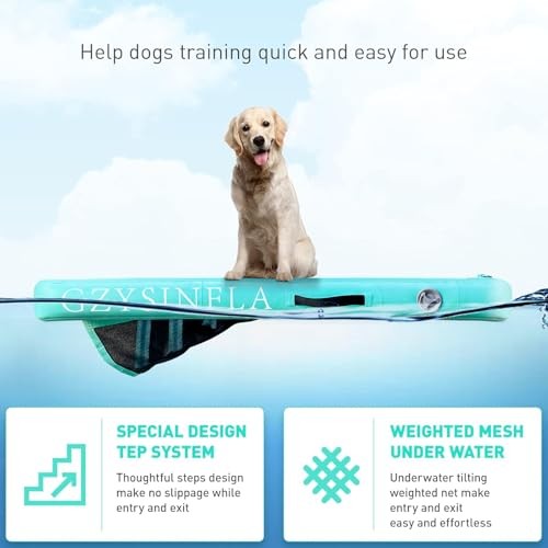 Inflatable Large Dog Water Ramp Float Floating Ramp-Swimming Pets Up 200 pounds gallery
