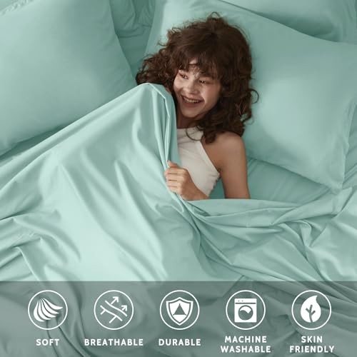 Sheet Set - 6 Piece Sheets Size Bed Set - Breathable & Cooling Queen Spa Blue gallery