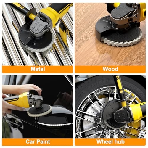 8 Pcs Wool Polishing Wheel & Compound Kit – 5 Buffing Wheels (4-1/2" x 7/8") gallery
