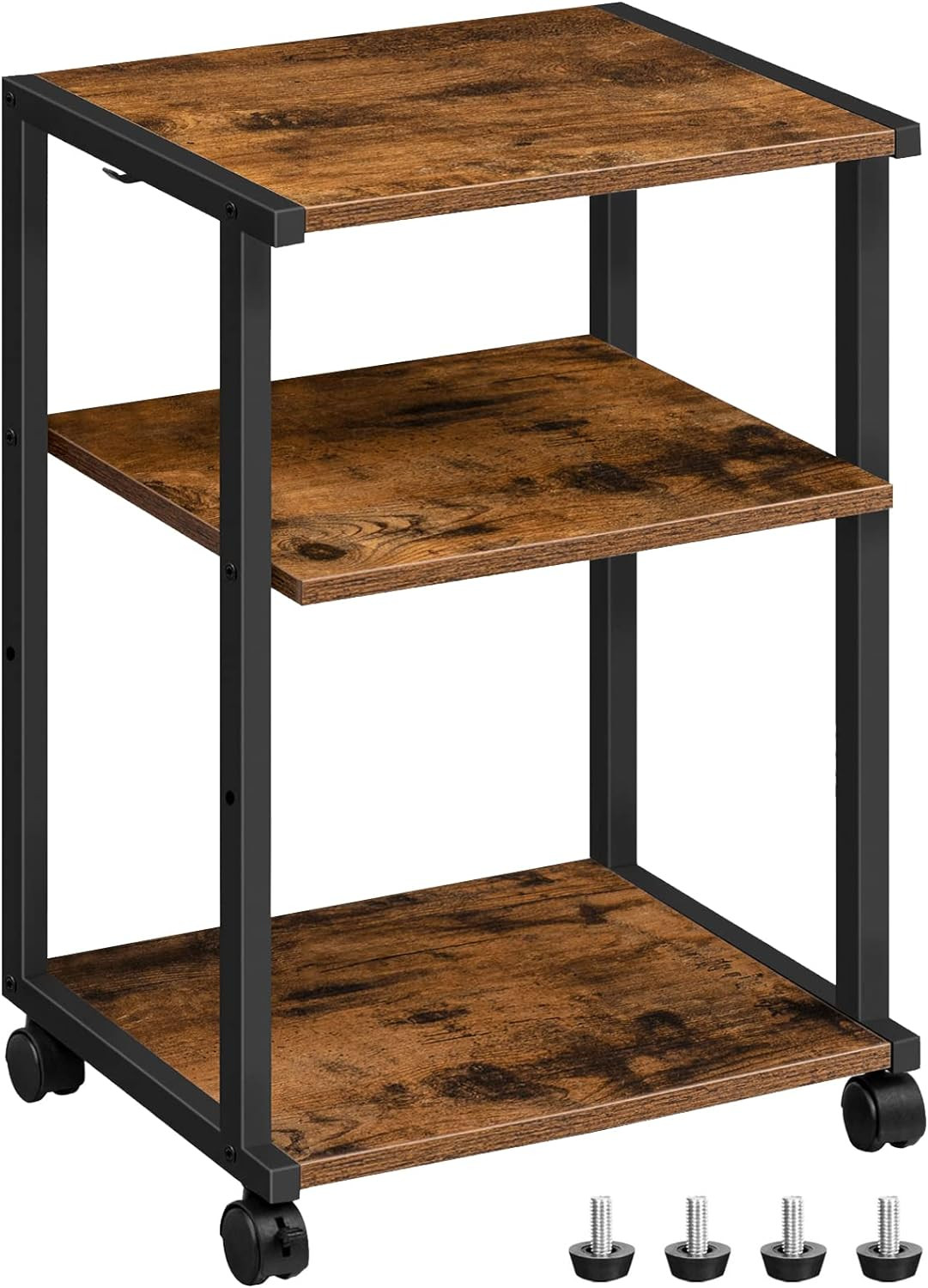Mobile Printer Stand, 3-Tier Printer Cart under Desk with Storage, Industrial Ad gallery