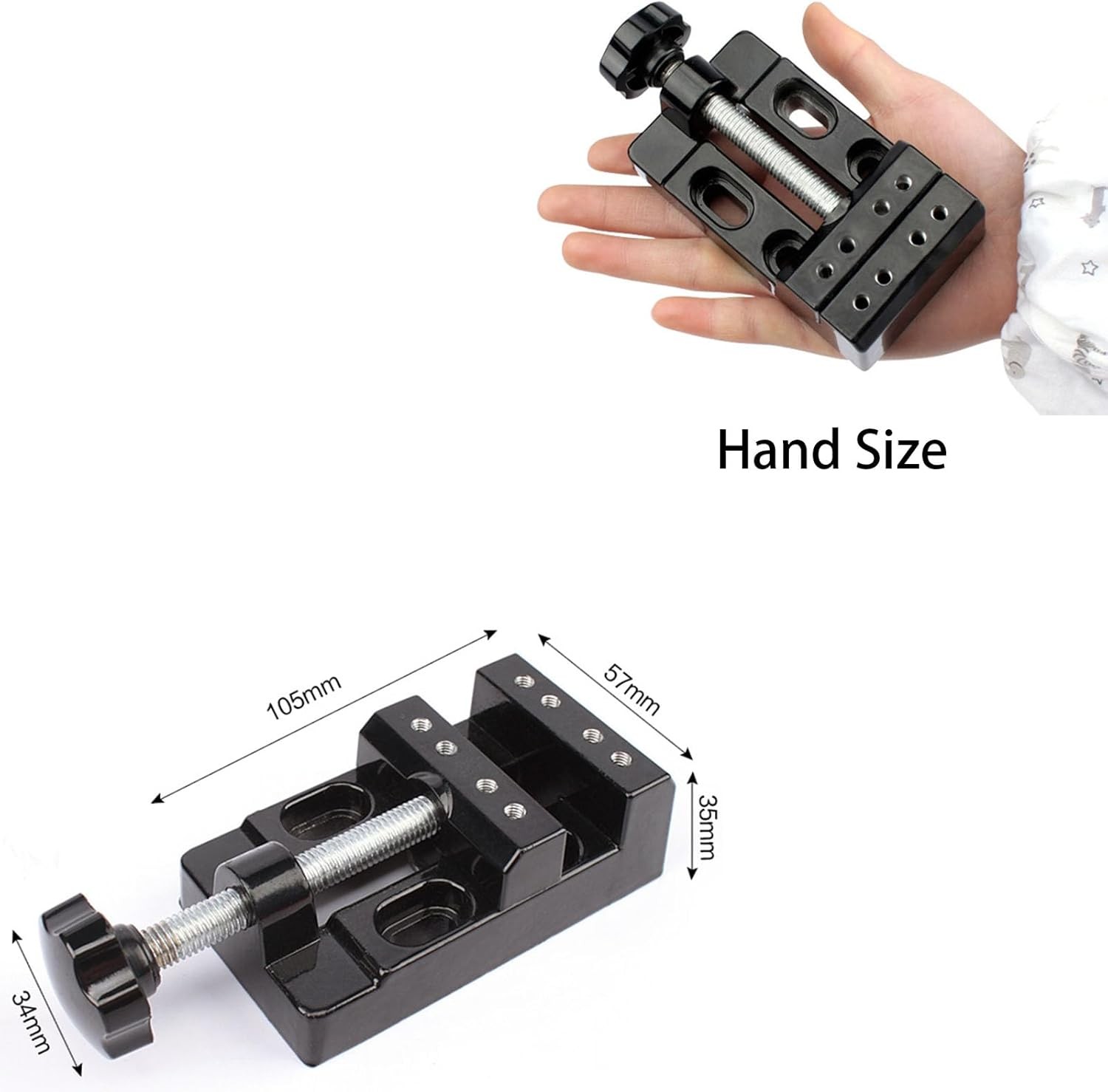 8 Hole Mini Vise Clamp Small Bench Vice Clamp on Table Vise Drill Press Vice gallery