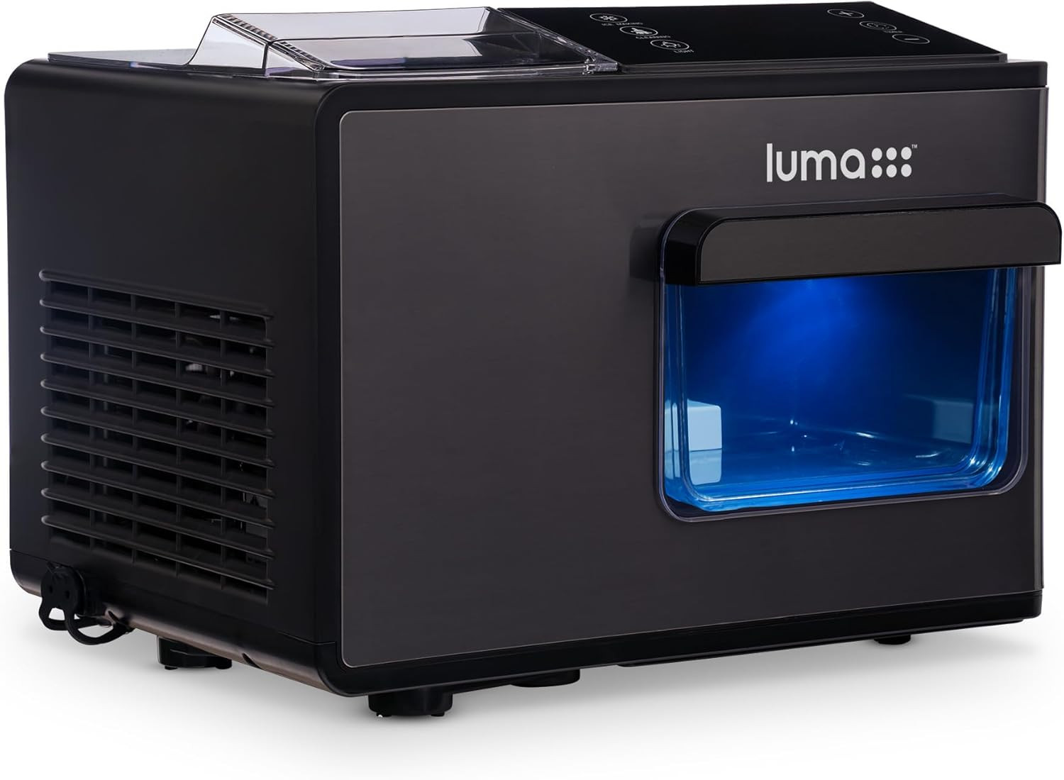 Luma Nugget Countertop Ice Maker, 44 Lbs in 24 Hours, Black Stainless Steel Ice gallery