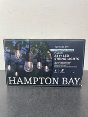 Hampton Bay 10366 String Light: 12-Light 24ft Indoor/Outdoor LED S14 Filament