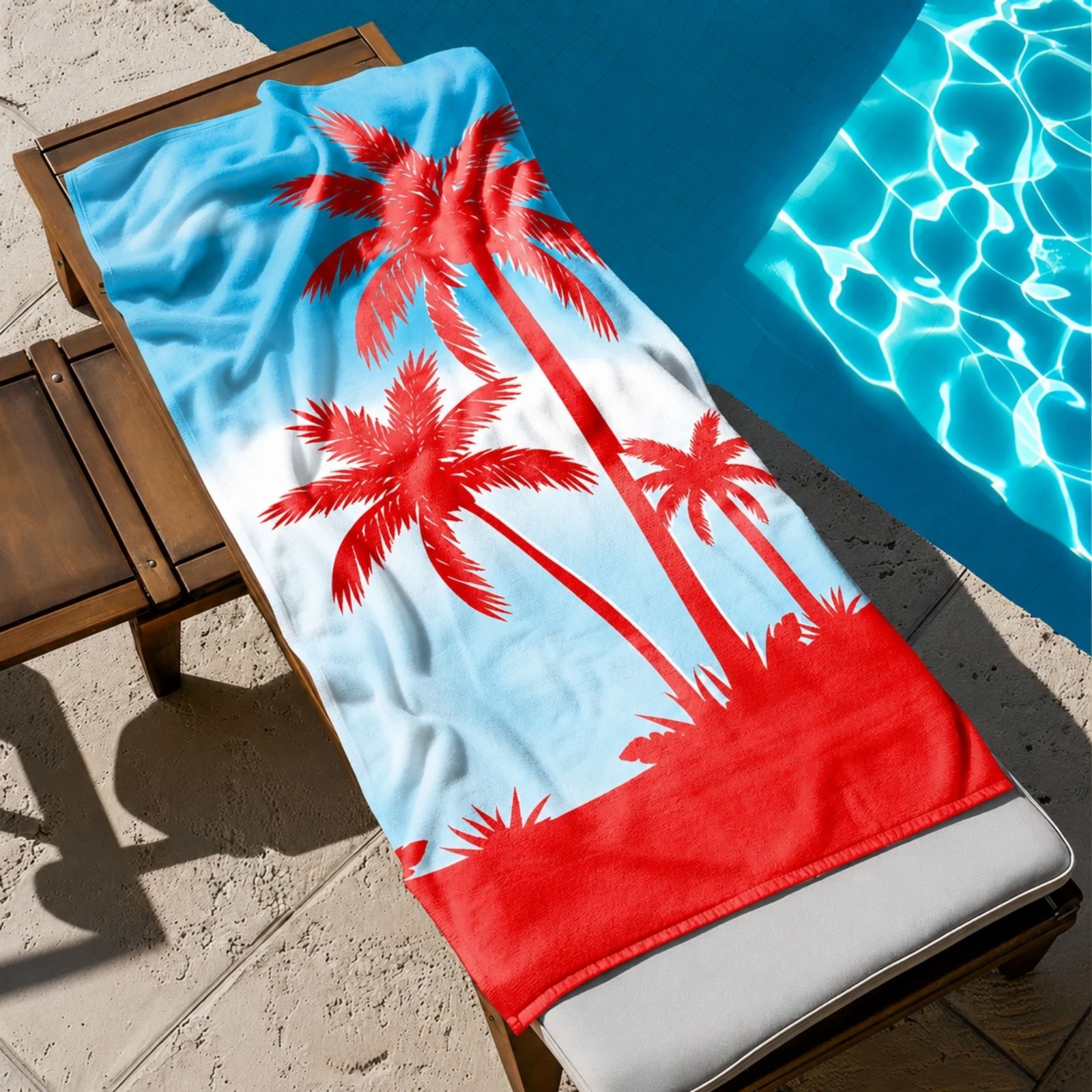 Palm Tree Beach Towel Tropical Vacation Gift Summer Pool Towel for Her Him gallery