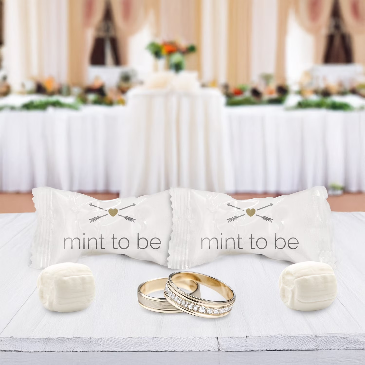 Party Sweets Wedding Buttermints in Mint to Be Wrapper, Allergens Contained, 14 gallery