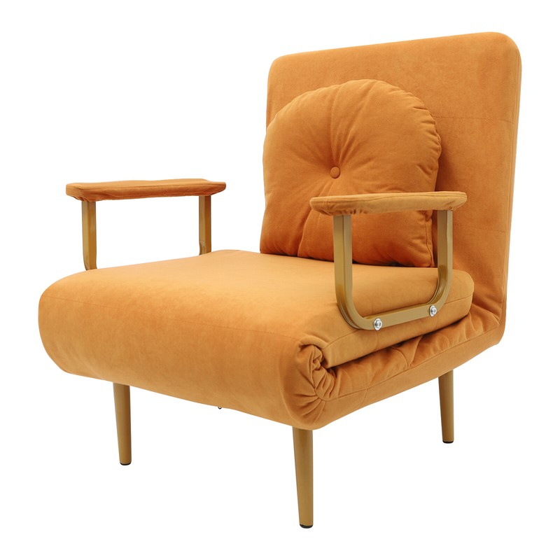 Convertible Sofa Bed Foldable Sofa Chair Bed Folding Sofa Bed Orange Living room gallery