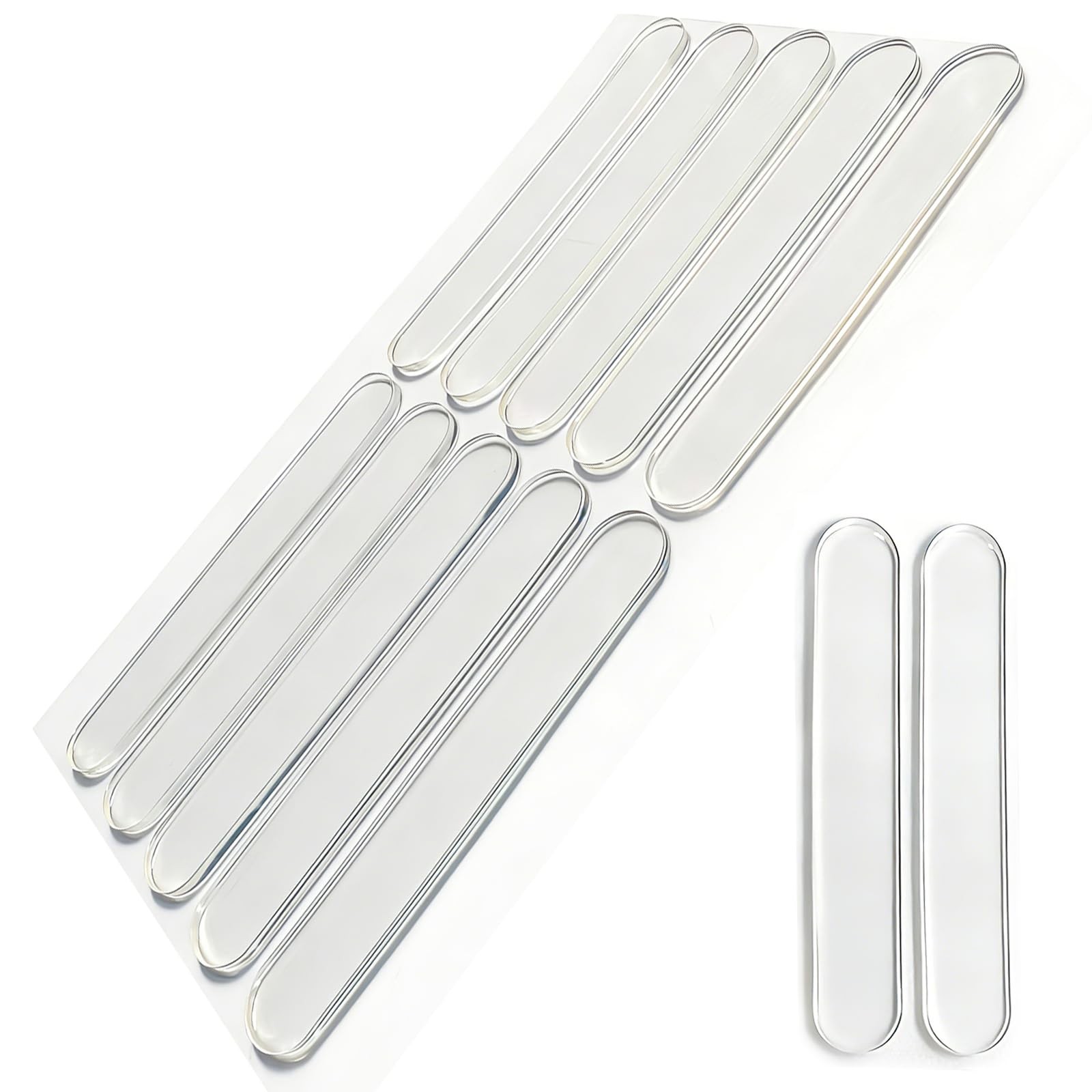 50 PCS Door Silencer Long Strip SelfAdhesive High Transparent Rubber Cabinet... gallery