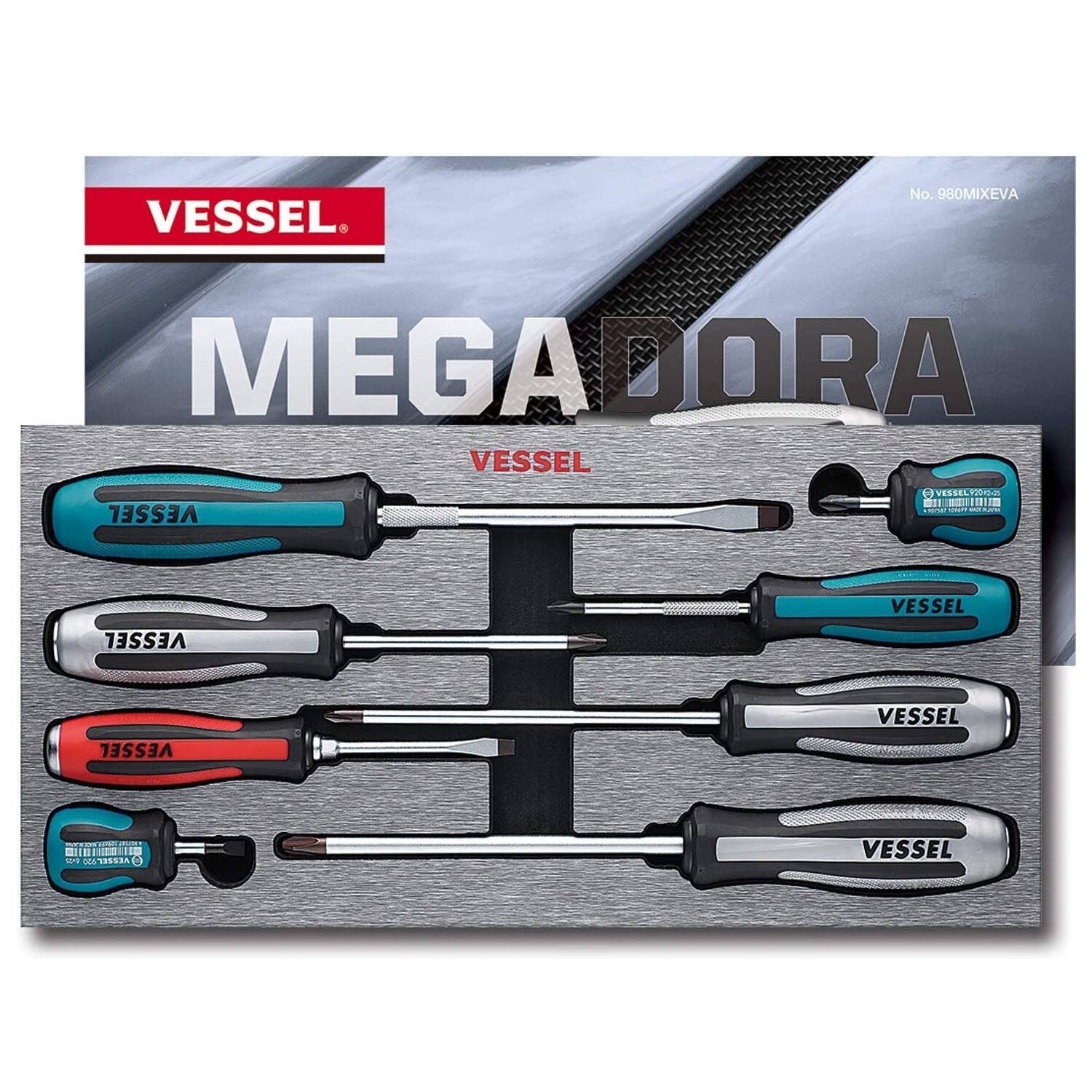 Vessel 8pc Non-Slip Screwdriver Set Magnetic Tip Phillips Impact Driver JAPAN gallery