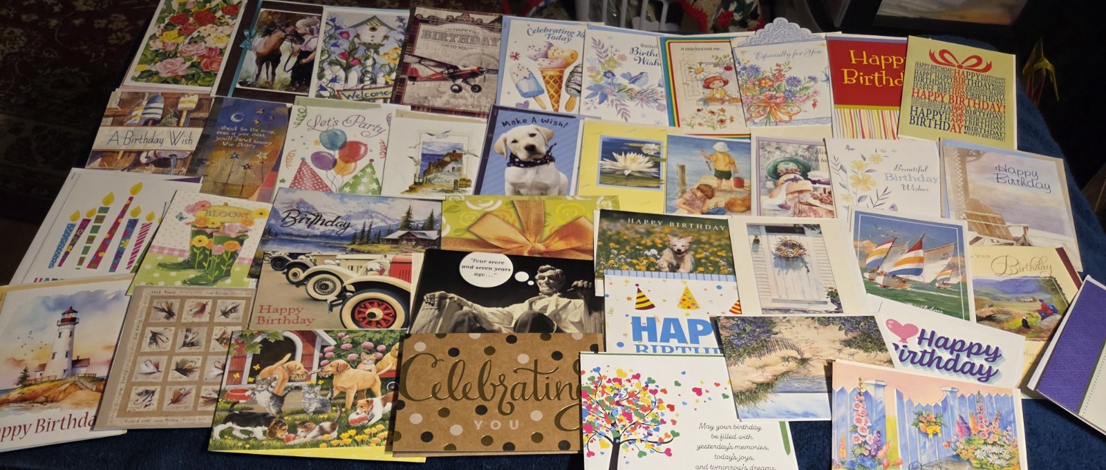 40 Assorted BIRTHDAY Greeting Cards with Envelopes Many Great Designs Lot F gallery