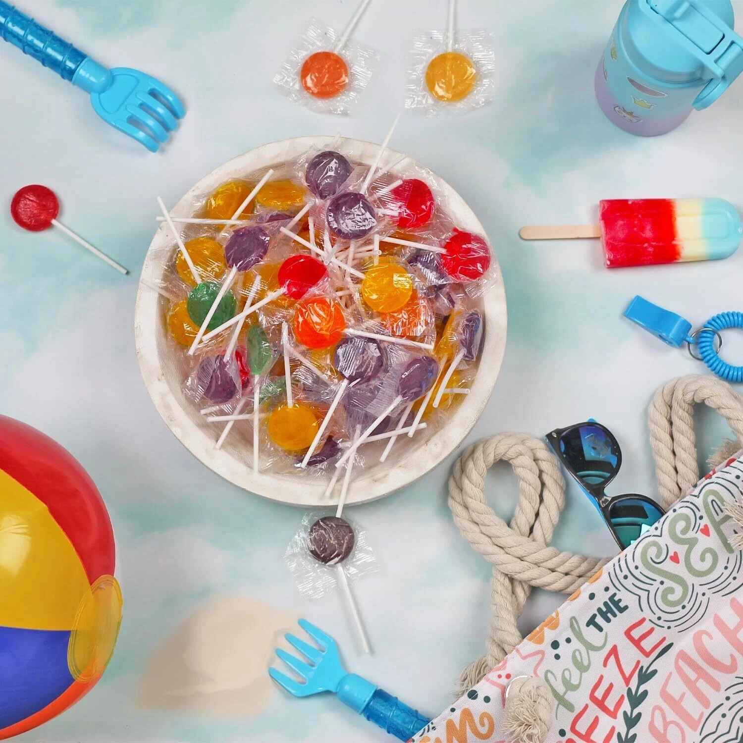 Classic Assorted Lollipops, Candy Suckers, 5 Fruit Flavors Bulk Candy (4 Pounds) gallery