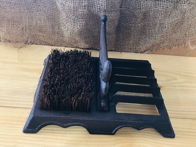 LARGE Cast Iron Boot Shoe Brush Mud Scraper Mud Room Rustic Heavy Duty Farmhouse gallery