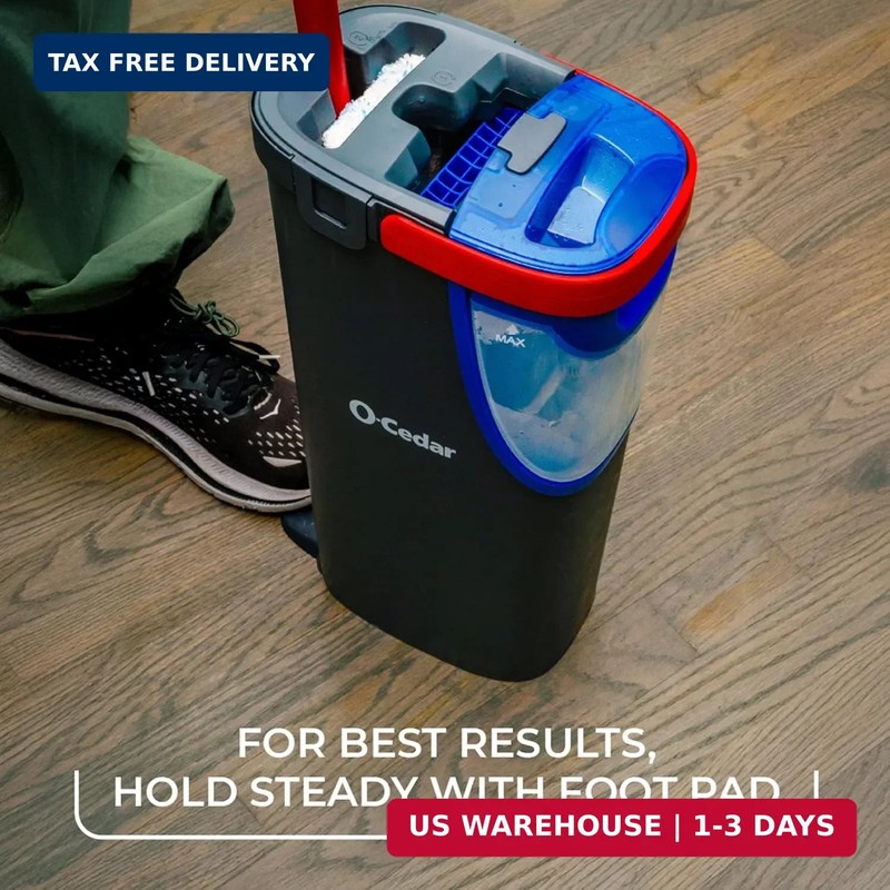 O-Cedar H2prO Flat Mop System | Quick Everyday Cleaning | Dual-Tank Fresh Water gallery