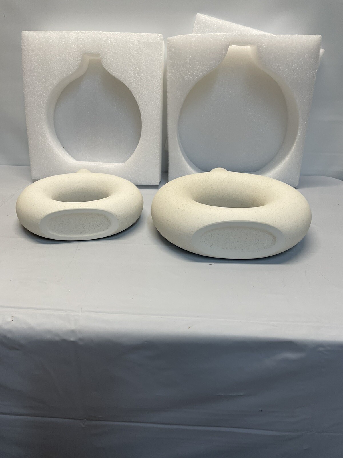 White Ceramic Vase Set Modern Farmhouse Living Room gallery
