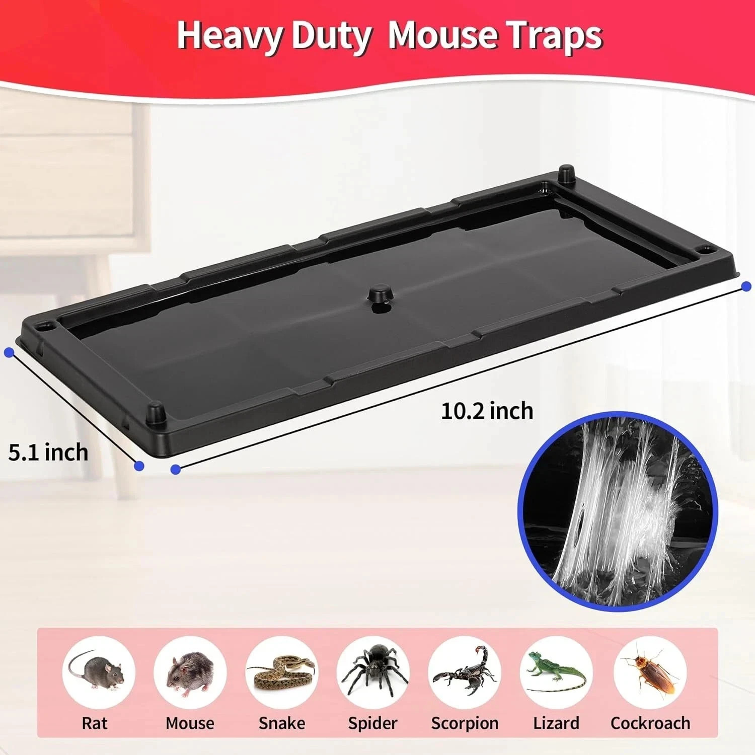 24 Pack Large Glue Traps, Pre-Baited Heavy Duty Non-Toxic Bulk Glue Mouse Traps gallery